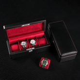 مشاهدة الصندوق مع 4 فتحات لتخزين الساعات العلامة التجارية